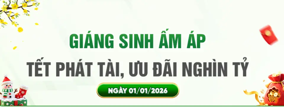 Giáng Sinh Ấm Áp OK9 2025 – Nhận Lì Xì Siêu Khủng 1.000 Tỷ Đồng Đón Năm Mới 2026 3 Giáng sinh ấm áp OK9 tết phát tài ưu đãi nghìn tỷ
